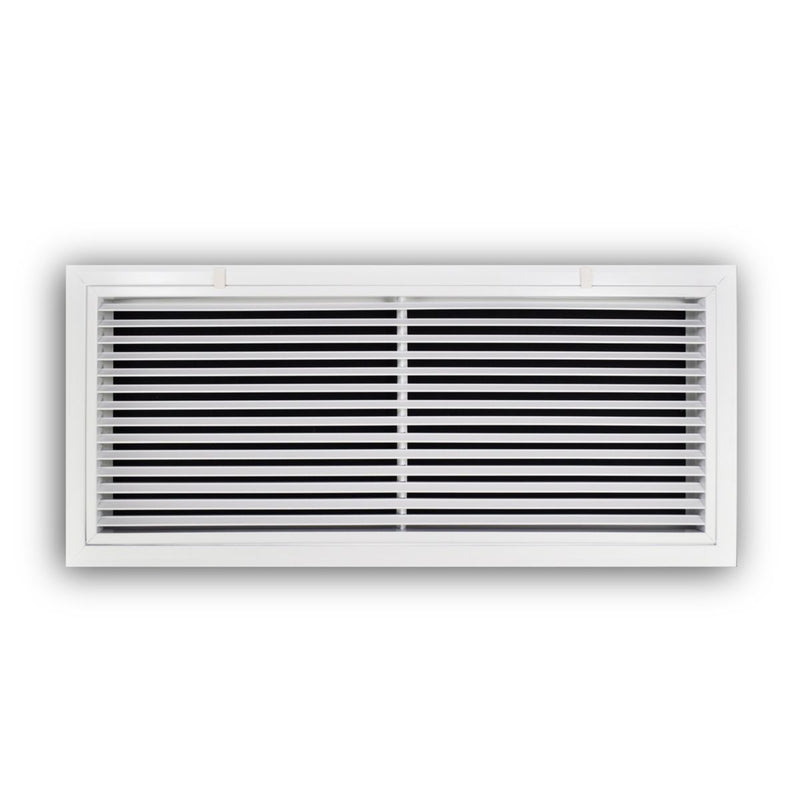 TRUaire A29030X12, 30x12 Return Air Filter Grille, Fixed Bar, White Aluminum Filter Back Vent Cover, Fits 30x12x1 Filter, A290 Series