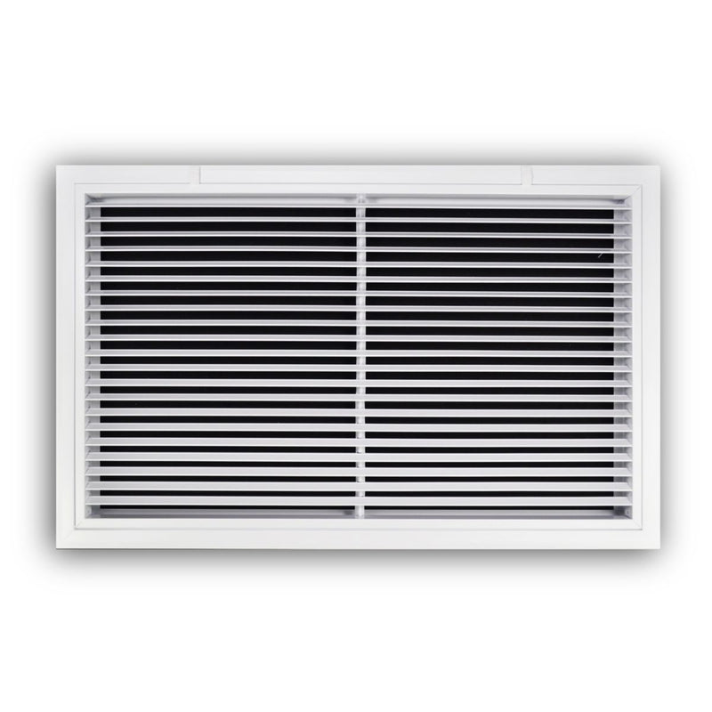 TRUaire A29030X16, 30x16 Return Air Filter Grille, Fixed Bar, White Aluminum Filter Back Vent Cover, Fits 30x16x1 Filter, A290 Series