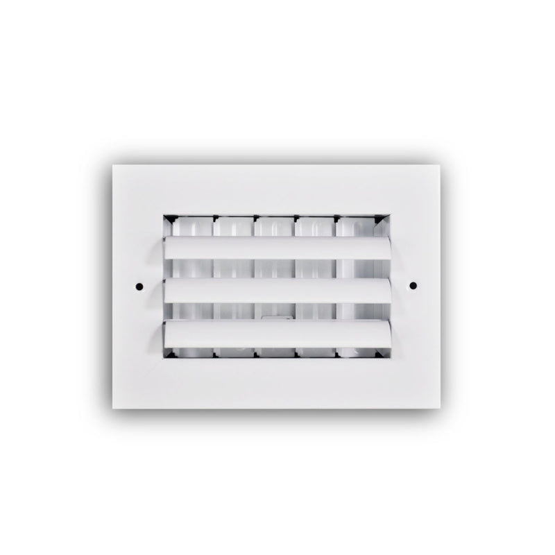 TRUaire A301HM06X04, 6x4 1-Way Air Register, White Aluminum Sidewall & Ceiling Air Vent, A301HM Series