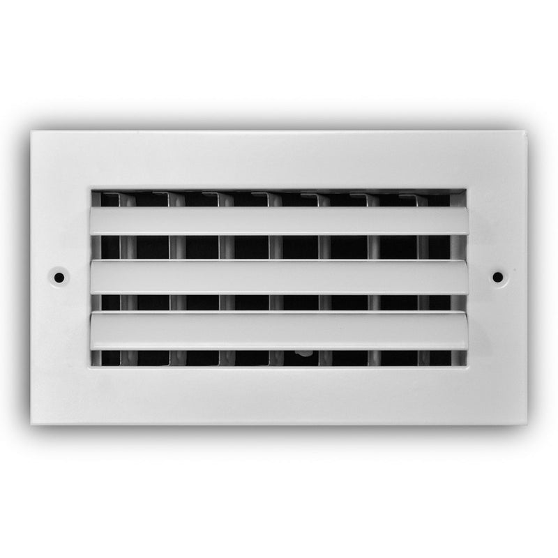 TRUaire A301HM08X04, 8x4 1-Way Curved Blade Air Register, White Aluminum Sidewall & Ceiling Air Vent, A301HM Series