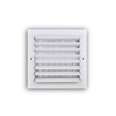 TRUaire A302M08X08, 8x8 2-Way Curved Blade Air Register, White Aluminum Sidewall & Ceiling Air Vent, A302M Series