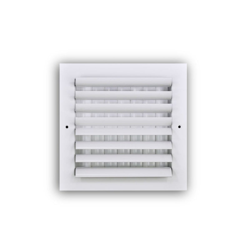 TRUaire A302M08X08, 8x8 2-Way Curved Blade Air Register, White Aluminum Sidewall & Ceiling Air Vent, A302M Series