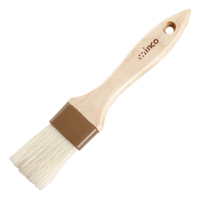 Winco WFB-15 1-1/2 Inch Boar Hair Pastry Brush Wooden Handle Plastic Ferrules