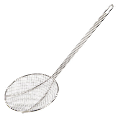 Winco SC-7R 7 Inch Round Skimmer Nickel Plated Wire Handle for Food Service