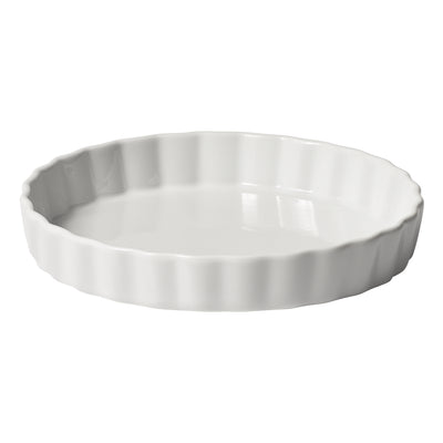 Winco 7-1/2" Ceramic Quiche Baking Dish - 18 oz White