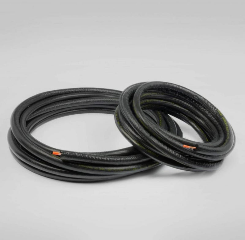 Streamline 40620250B6C, 1/4 in x 3/8 in x 25 ft Mini Split Line Set, Insulated Copper Refrigerant Lines, 1/2 in Insulation on Both Lines