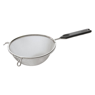 Winco MSTP-6SM 12.75 Inch Stainless Steel Single Medium Mesh Strainer with Plastic Handle