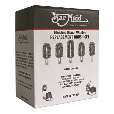 Winco BRS-1720SL Bar Maid Replacement Universal Brush Set for Glass Washer, Slotted