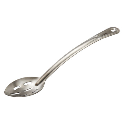 Winco SSCH-13L 13 Inch Basting Spoon Slotted Curved Handle Heavy Duty Stainless Steel