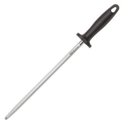 Winco KFP-123 12 Inch Round Sharpening Steel Diamond Coated Plastic Handle