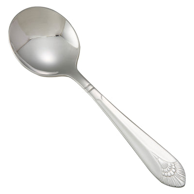 12 pack Winco 0031-04 Peacock Bouillon Spoon, 18/8 Extra Heavyweight