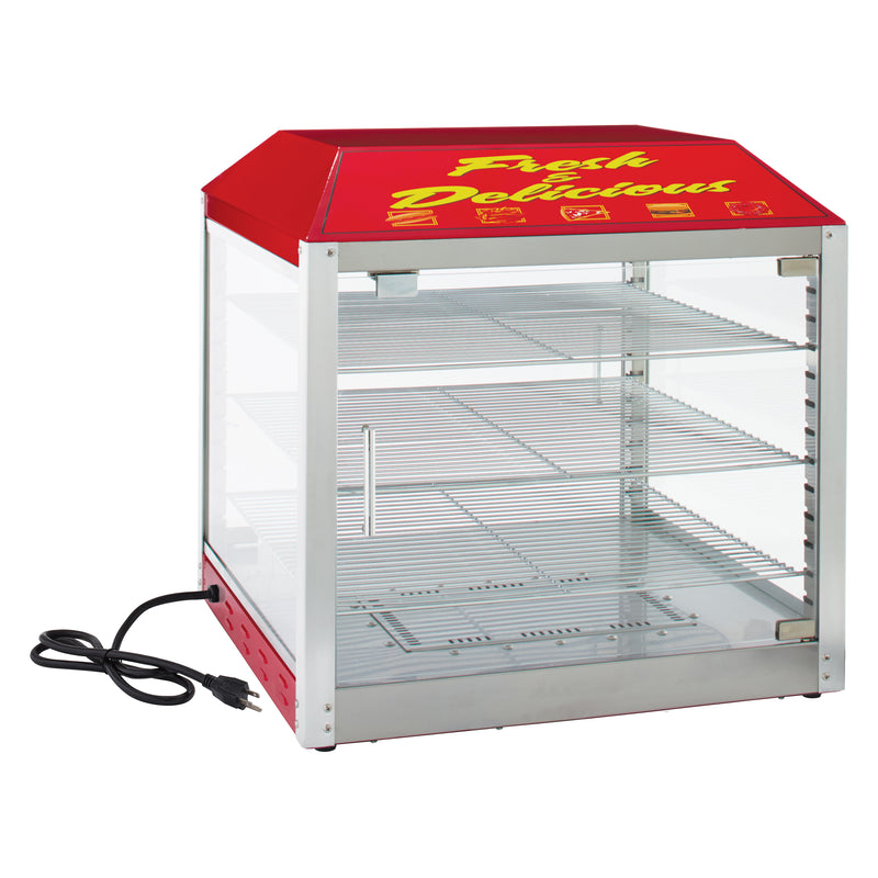 Winco 51048 23 Inch Hot Food Display Case Pass-thru with Adjustable Racks
