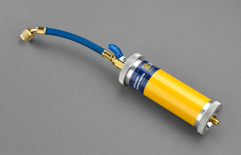 Yellow Jacket 69562, 4 oz oil injector 1/4 in Male Flare x 1/4 in Female Q.C.