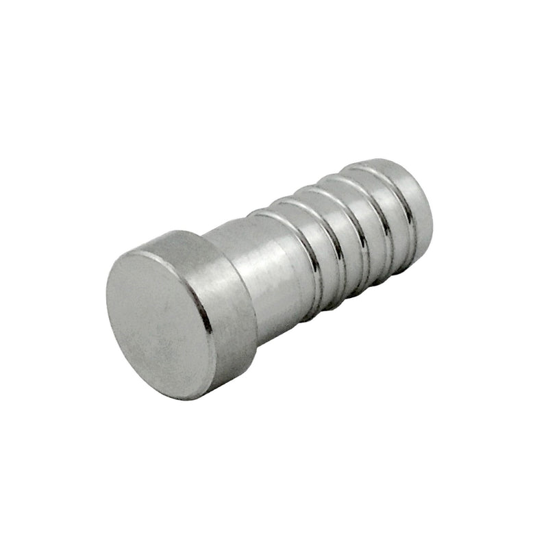 304 Stainless Steel 3/8" Barb Plug - Sanitary Manifold End-Cap