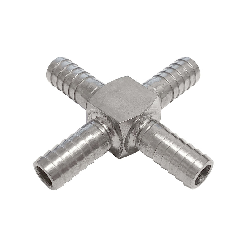 Cross - 304 Stainless Steel - 3/8" Hose Barb-All