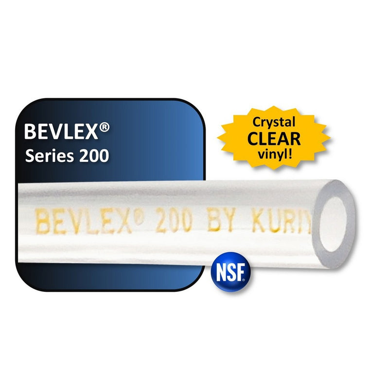 300' Roll - 3/8" ID x 5/8" OD Bevlex® #200 PVC Bag-in-Box Beverage Tubing – Clear