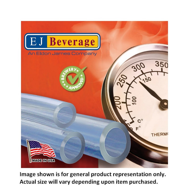 EJ Beverage 3/8" ID x 5/8" OD High-Temp Beverage Tubing 100' Roll | Heat Resistant Food-Grade Hose