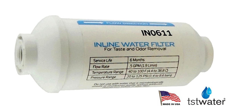 6in In-Line Water Filter 1/4inFpt Coco Gac