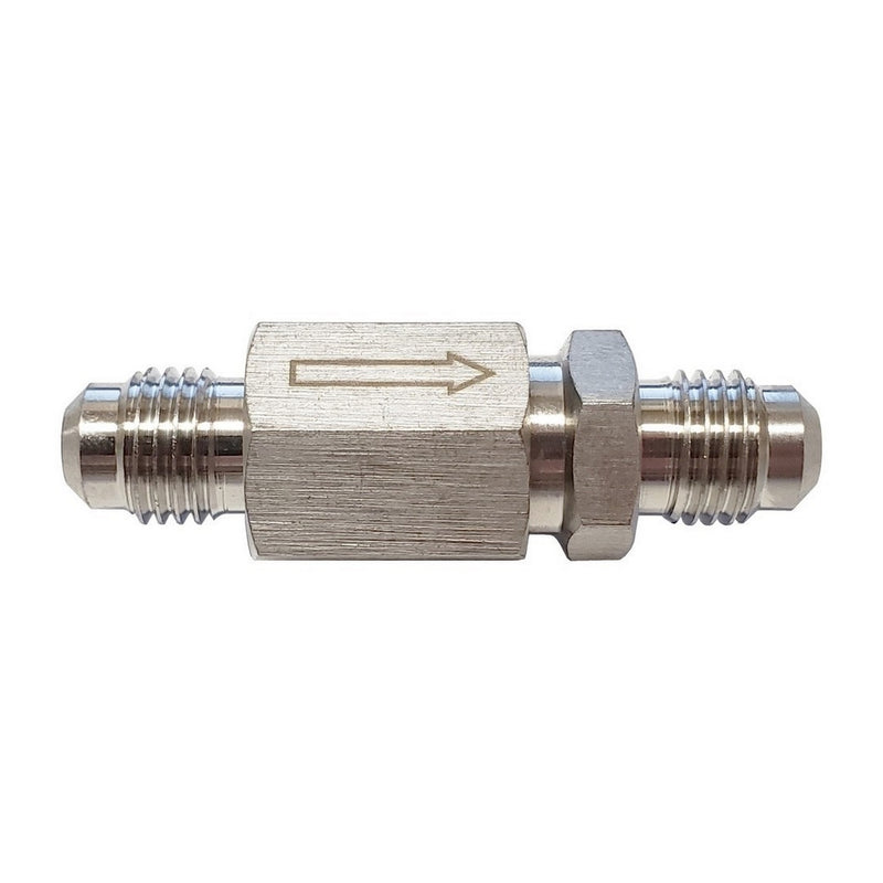 303 Stainless Steel Inline Gas Check Valve – 1/4" MFL x 1/4" MFL – One-Way Ball & Spring Backflow Preventer
