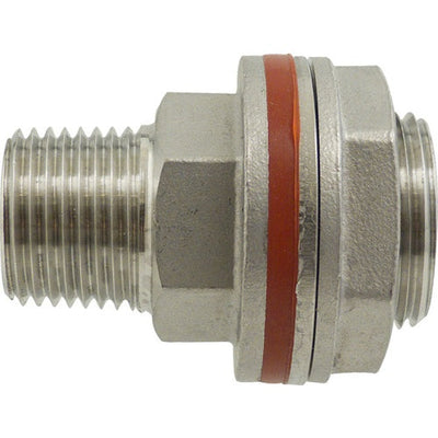 1/2" Stainless Steel Weldless Bulkhead - For Brew Kettles