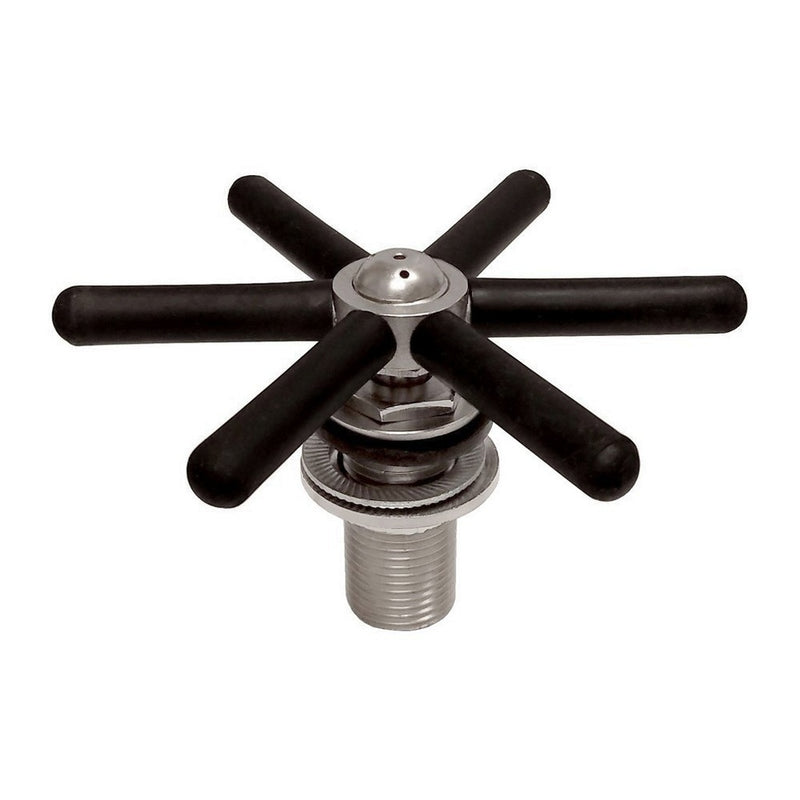 Krome 4.5" Stainless Steel Glass Rinser Assembly, 6-Leg 304 S/S with Rubber Pads, NSF Certified, 1/2" BSP