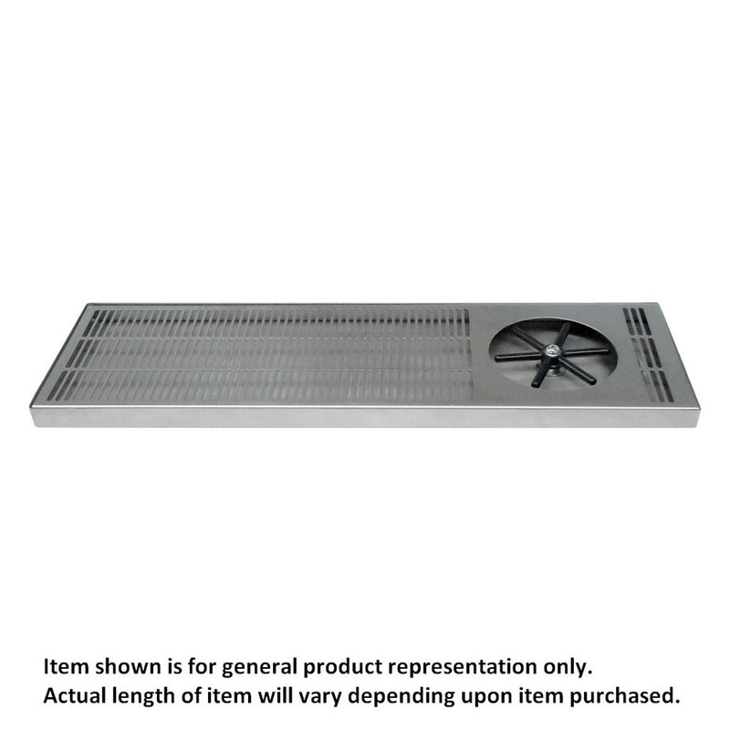 Krome 7"W x 24"L Drip Tray with Integrated Side Glass Rinser