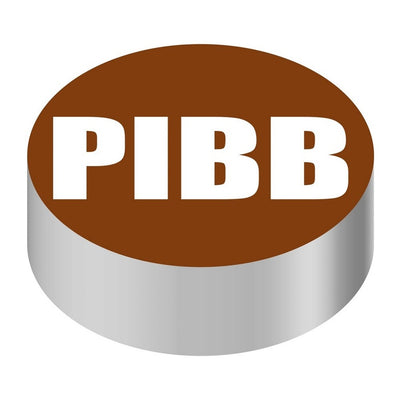 Bargun Button Cap, Round, Pibb, Brown Cap, White Letter - PH10-74-122