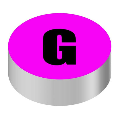 Wunder-Bar 'G' Button Cap - Round Pink with Black Lettering