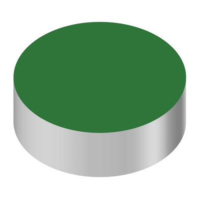 Bargun Button Cap Round, Blank, Green Cap - 650-0173