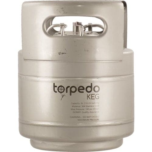 Torpedo 1.5 Gallon Slimline Ball Lock 11"H x 8-5/16"Dia Homebrew Corny Keg - NEW