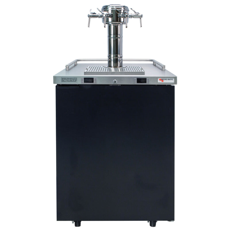 Micro Matic MDD23W-E-E 25 Inch Dual Temperature Wine Cooler Dispenser
