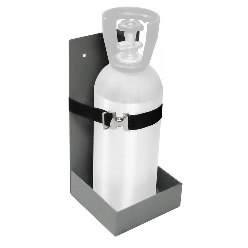 Single CO2 Tank Wall Bracket - Includes Base and Safety Strap