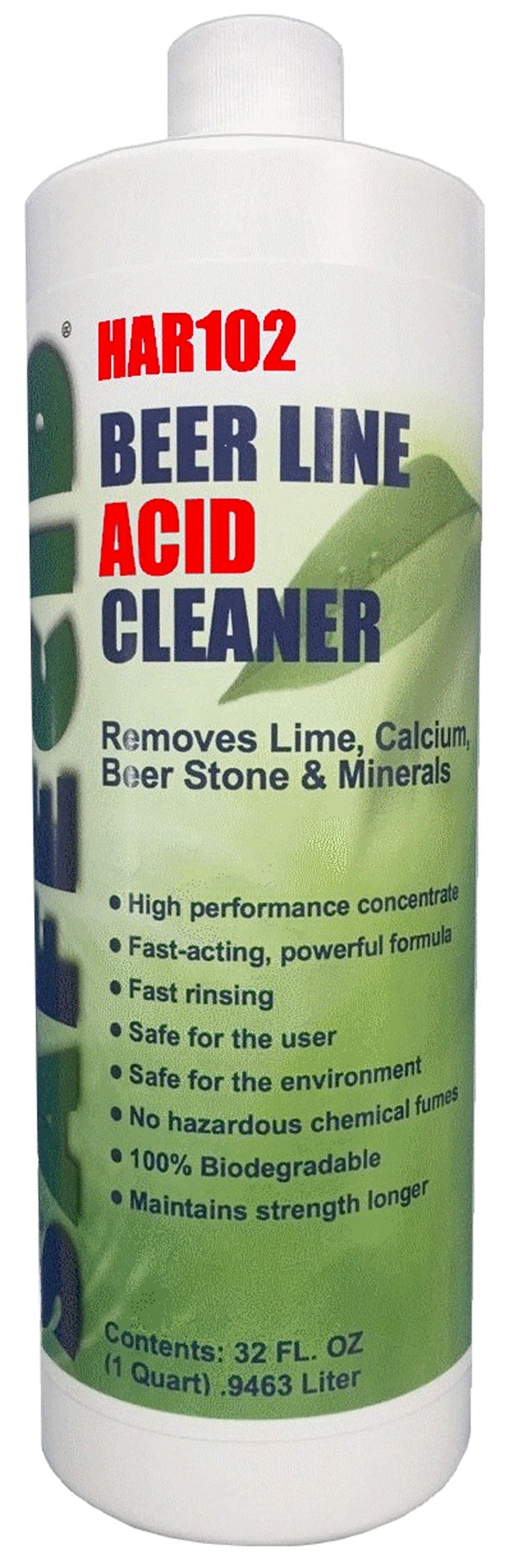 Safecid Acid Replacement Line Cleaner – 32 oz | Non-Toxic, Low-Foaming Beer Line Cleaning Solution
