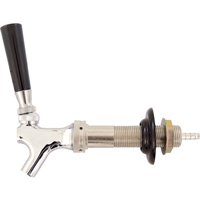 Draft Beer Faucet and 4" Shank Assembly with 3/16" Nipple