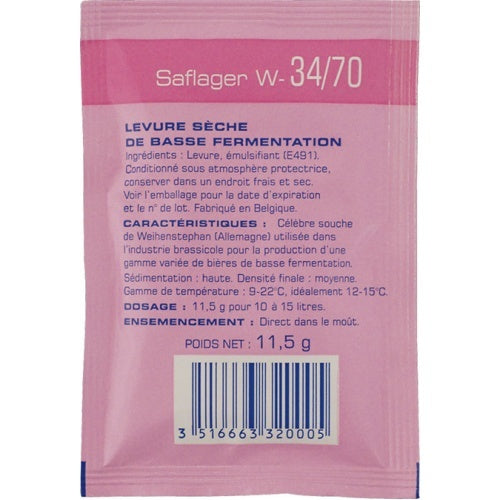 Fermentis | SafLager™ W-34/70 Bohemian Lager | Dry Beer Yeast