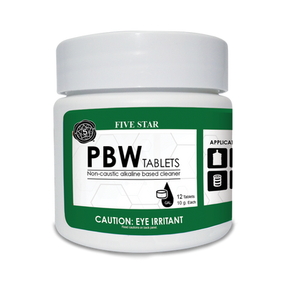 Fivestar PBW - 10g Tablets Non-caustic Alkaline Based Brewery Cleaner