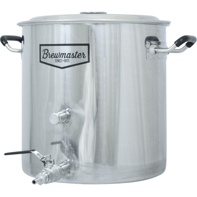 8.5 Gallon Stainless Steel Homebrewing Brew Kettle with Ball Valve & Nipple