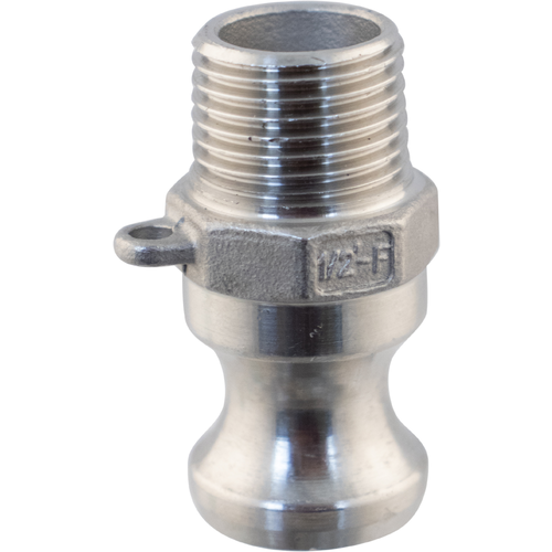 Stainless Steel Camlock - Male Cam X 1/2 in. MPT (Type F) - KL04510
