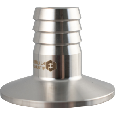 Stainless Steel 3/4" Barb to 1.5" Tri-Clamp Sanitary Fitting