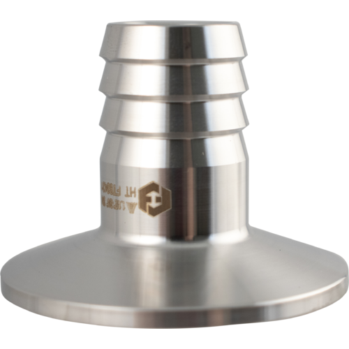 Stainless Steel 3/4" Barb to 1.5" Tri-Clamp Sanitary Fitting