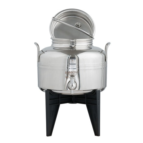 5L / 1.3 Gallon Stainless Water Dispenser w/ Stand & Spigot Included NSF Certified Fusti Tank , Olive Oil, Wine Storage, Milk Storage | Made in Italy