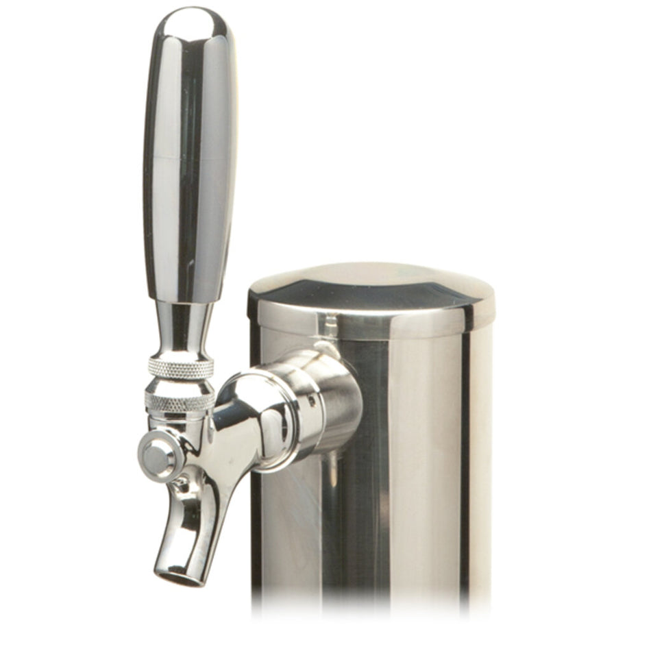 Micro Matic 3-1/4" Chrome-Plated Plastic Beer Tap Handle - 4301-CHP