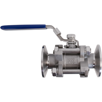 1.5 in. Tri-Clamp 3 Piece Stainless Steel Ball Valve
