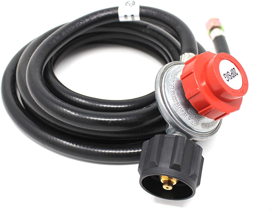 Concord High Pressure Regulator Hose 0-20 PSI Adjustable Propane (10 FT)
