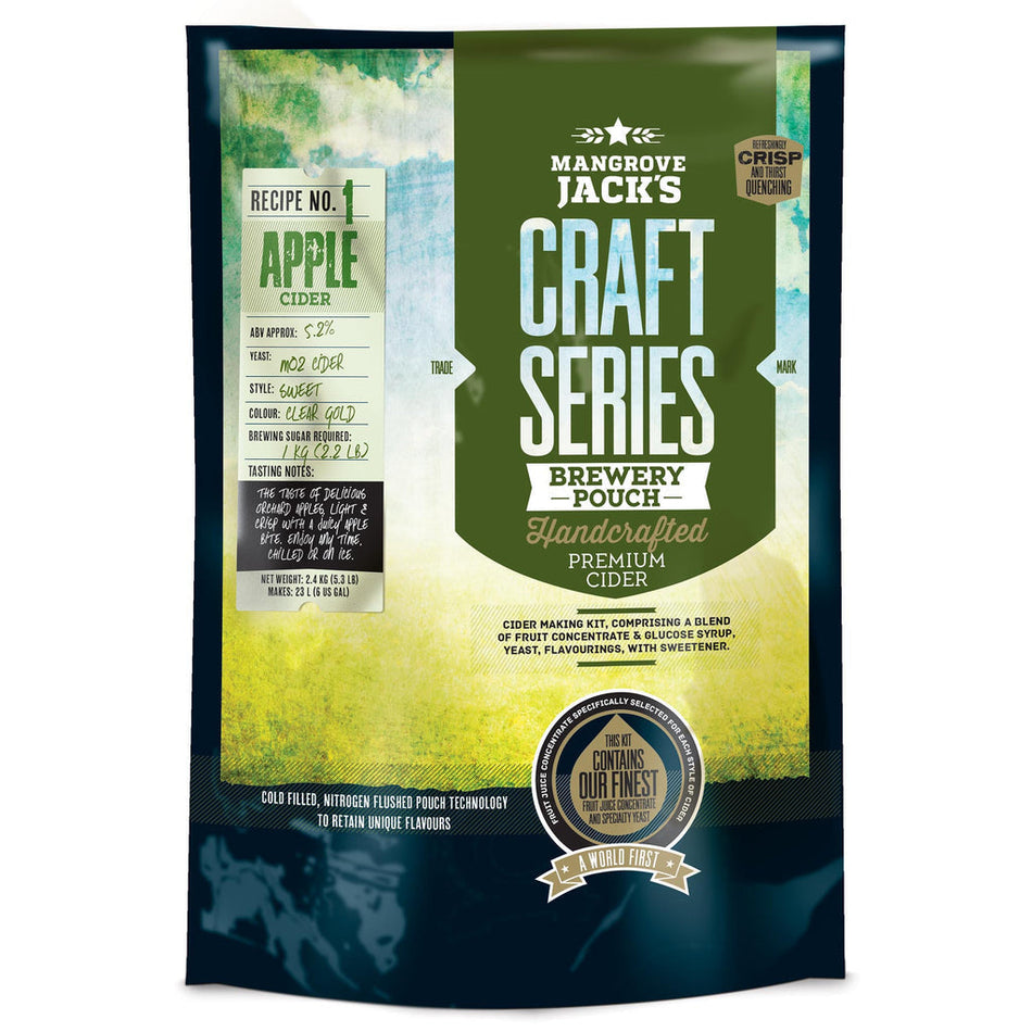 Mangrove Jacks 6 gallon Hard Apple Cider Homebrew Recipe Kit
