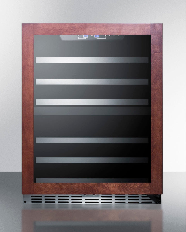 24 Inch Wide 44 Bottle Capacity Free Standing Wine Cooler with LED Lighting and Dual Temperature Zones (3589235507280)