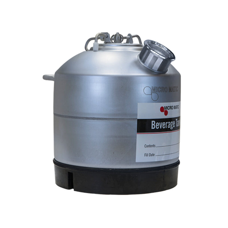 Micro Matic B-9-D-2 9 Liter Beverage Tank - Sanke D-System Valve Food-Grade Stainless