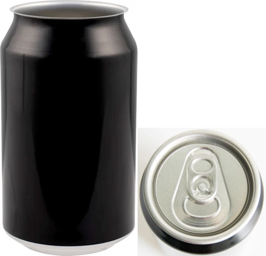 Can Fresh Aluminum Beer Cans, Black, 500ml/16.9 oz.