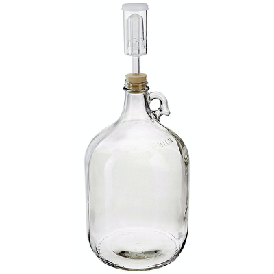 1 Gallon Homebrew Fermentation Kit - Glass Carboy & Airlock