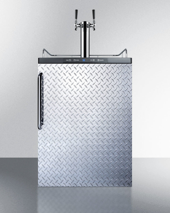 24 Inch Wide 6 Cu. Ft. Double Tap Built-In Kegerator with Digital Controls (3584839319632)